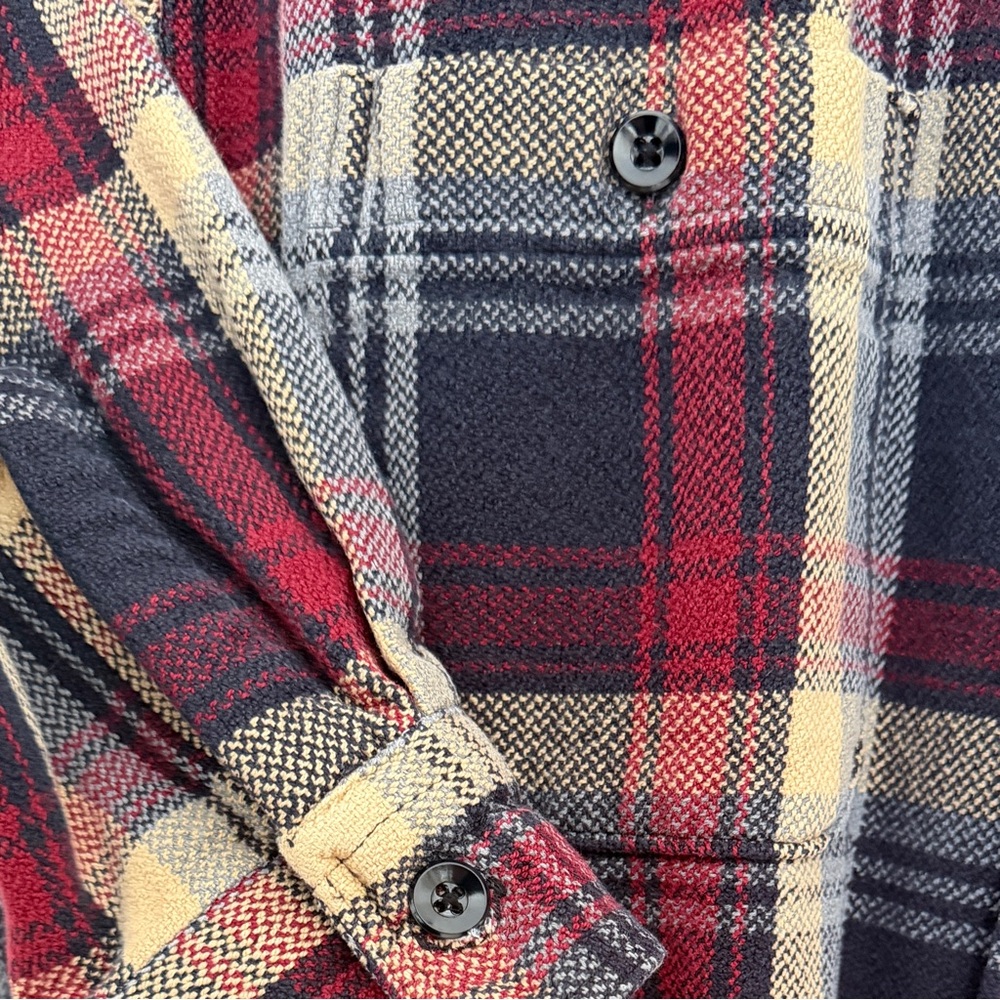 Abercrombie & Fitch Vintage Men's Heavy Weight Red Plaid Shirt - Picture 4 of 5